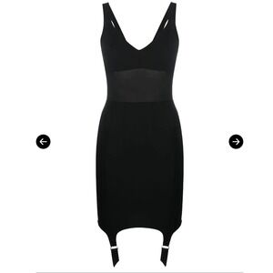 Murmur Dress Grid Underdress Black Sheer Bodycon Garter Black‎ Sweetheart Mini M